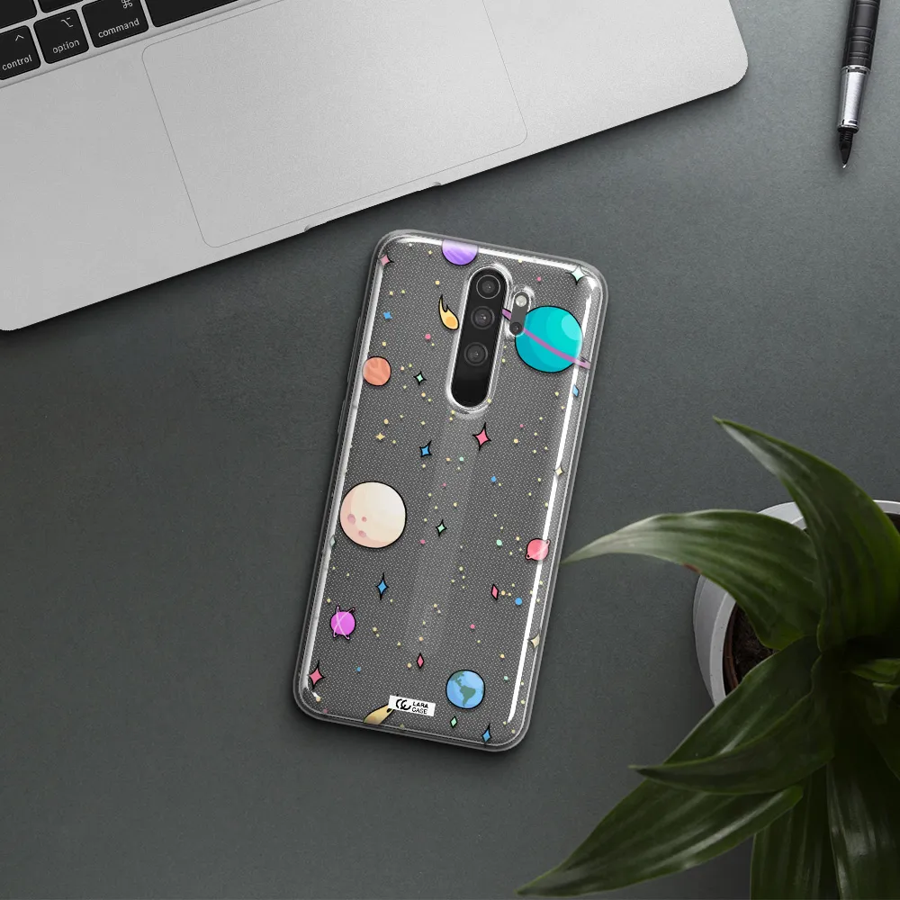 Solar System Print Xiaomi Note 8 Pro Clear TPU Case