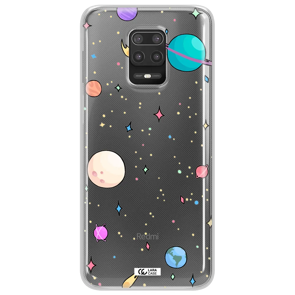 Solar System Print Xiaomi Note 9S Clear TPU Case