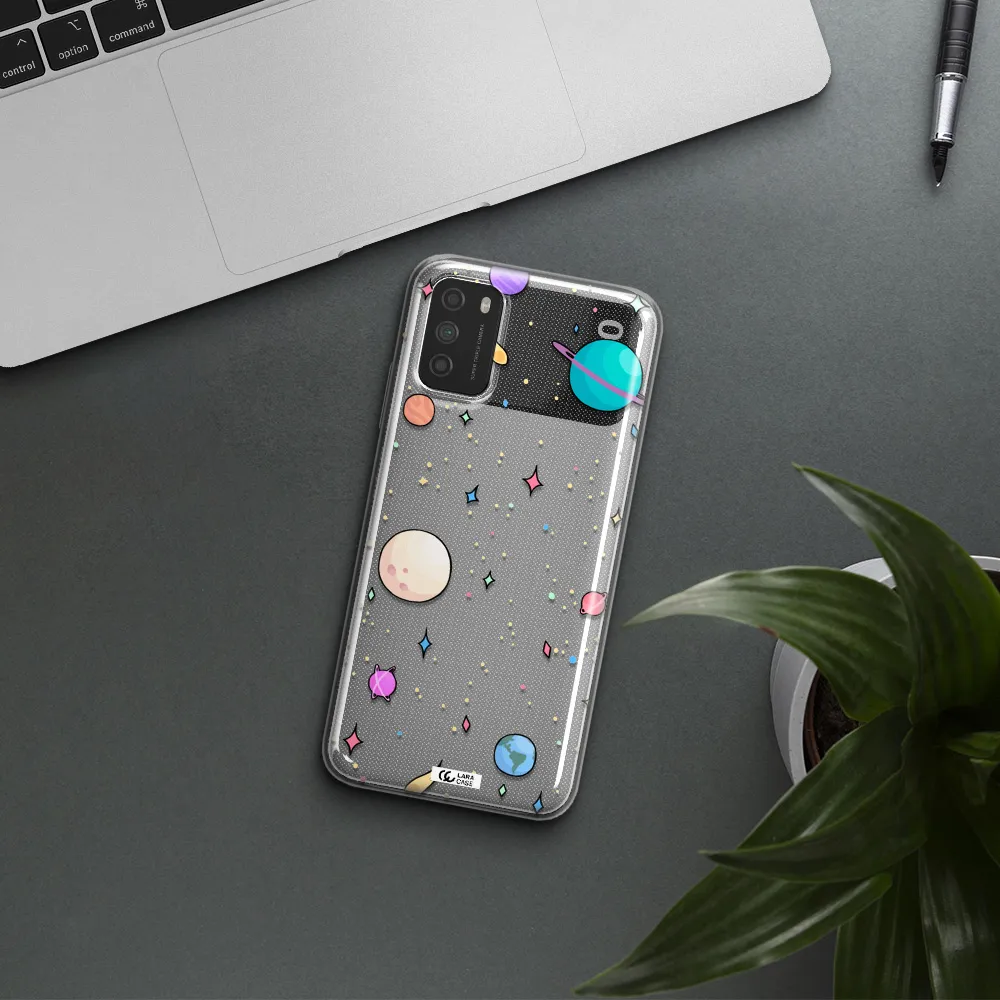 Solar System Print Xiaomi Poco M3 Clear TPU Case