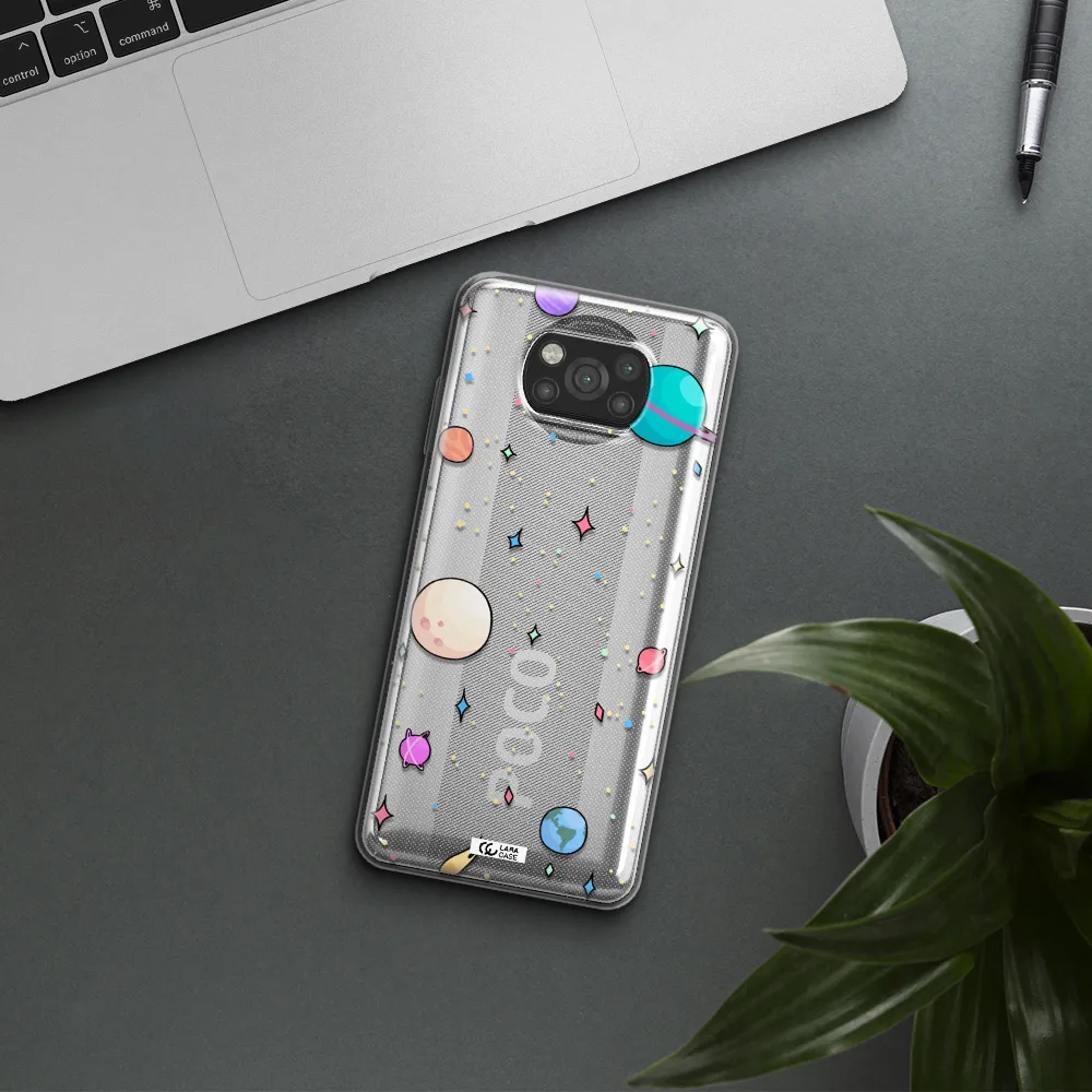 Solar System Print Xiaomi Poco X3 Clear TPU Case
