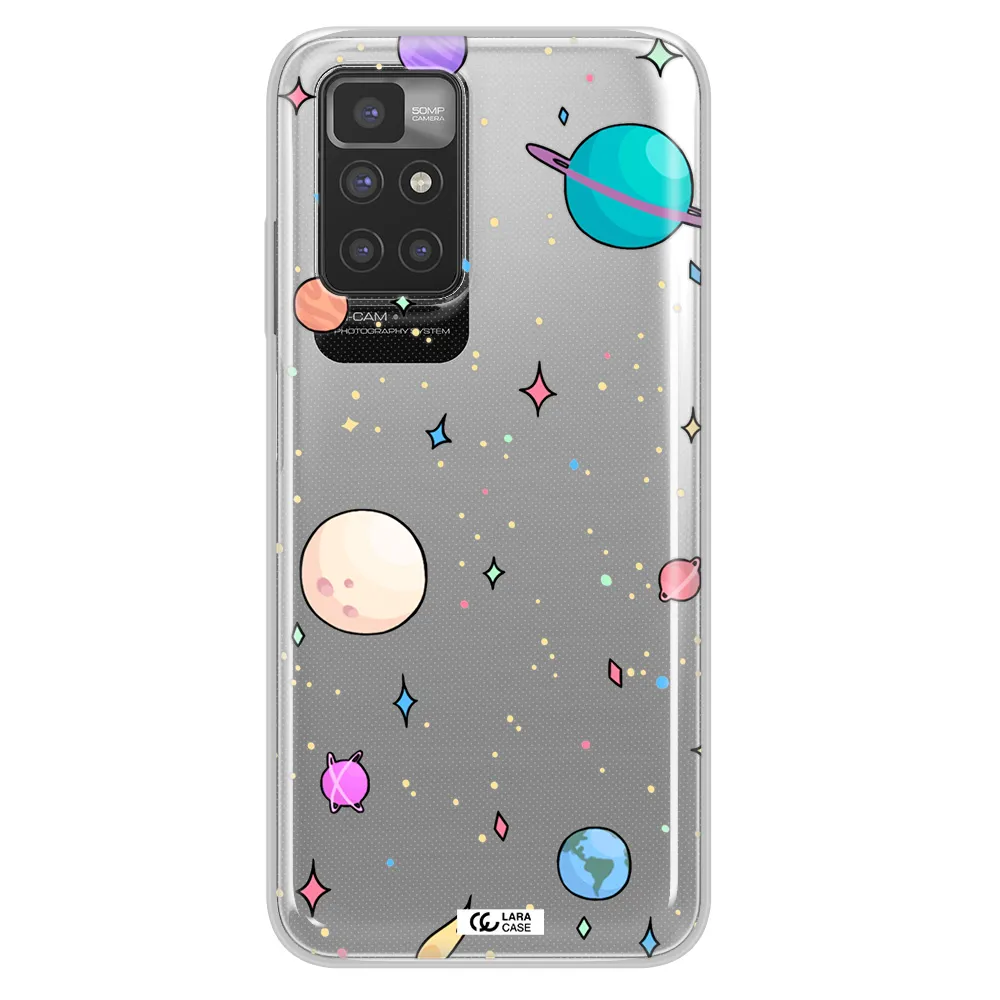 Solar System Print Xiaomi Redmi 10 Clear TPU Case