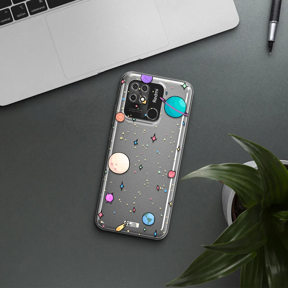 Solar System Print Xiaomi Redmi 10C Clear TPU Case