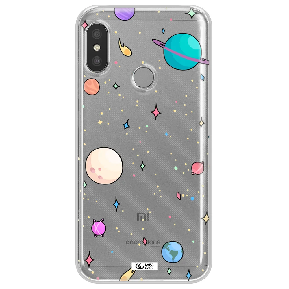 Solar System Print Xiaomi Redmi 6 Pro Clear TPU Case