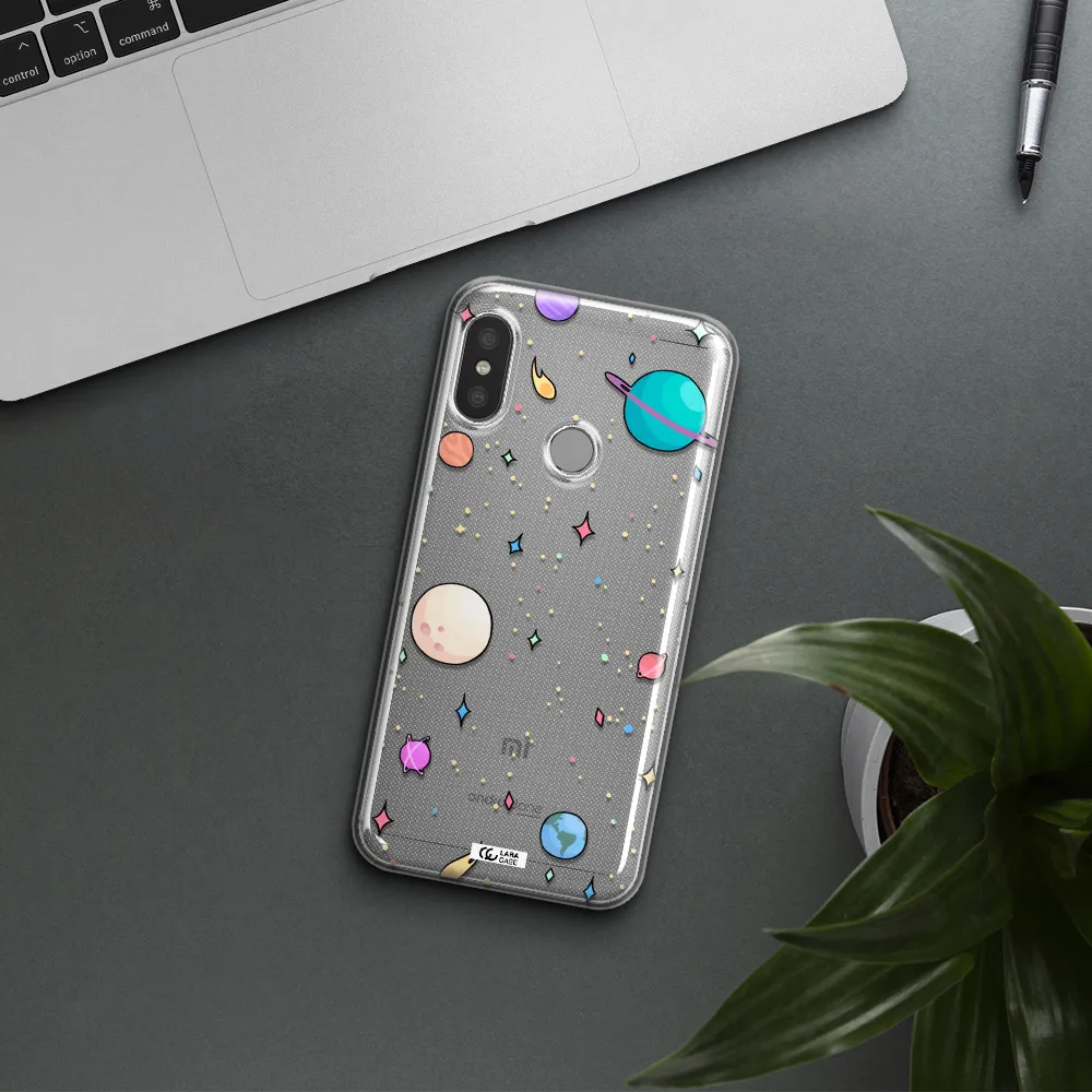 Solar System Print Xiaomi Redmi 6 Pro Clear TPU Case