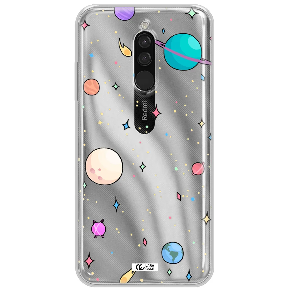 Solar System Print Xiaomi Redmi 8 Clear Tpu Case