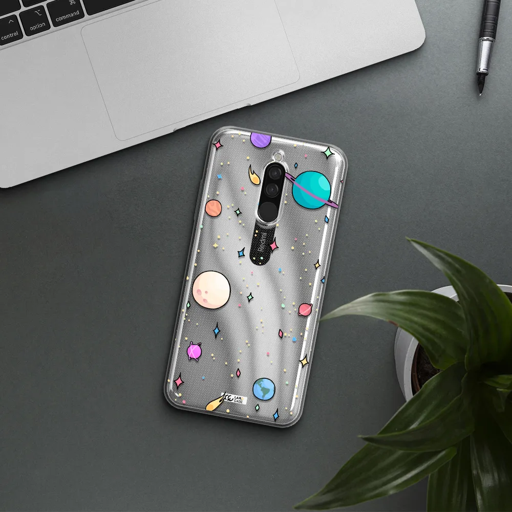 Solar System Print Xiaomi Redmi 8 Clear Tpu Case