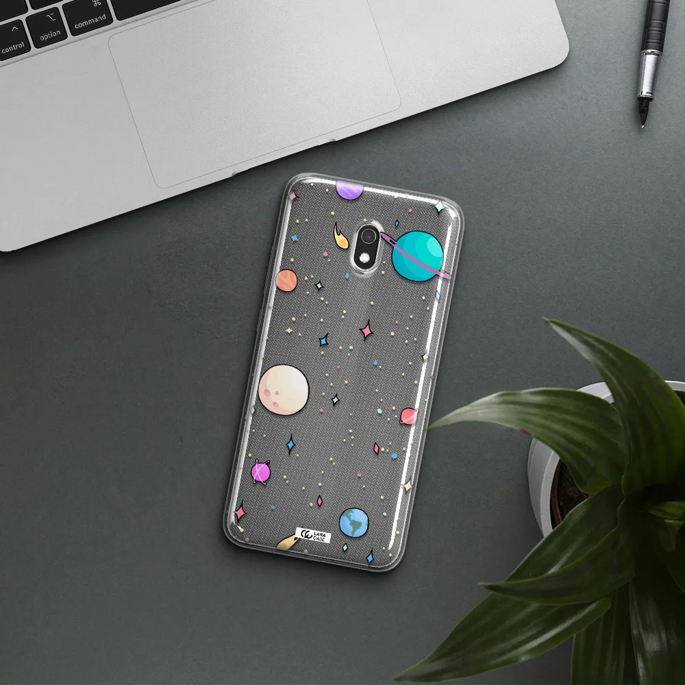 Solar System Print Xiaomi Redmi 8A Clear TPU Case