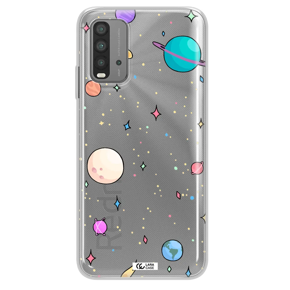 Solar System Print Xiaomi Redmi 9T Clear TPU Case