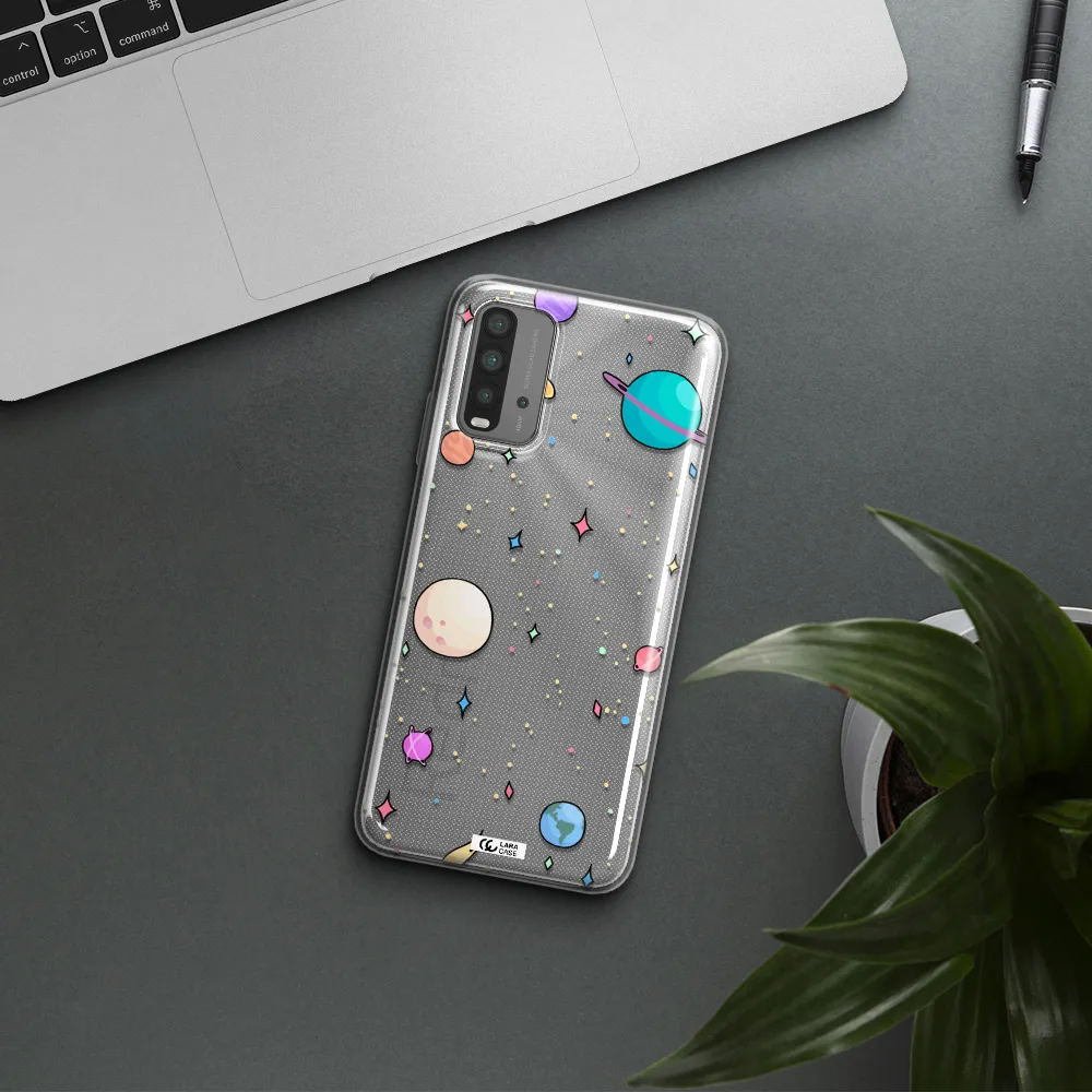 Solar System Print Xiaomi Redmi 9T Clear TPU Case