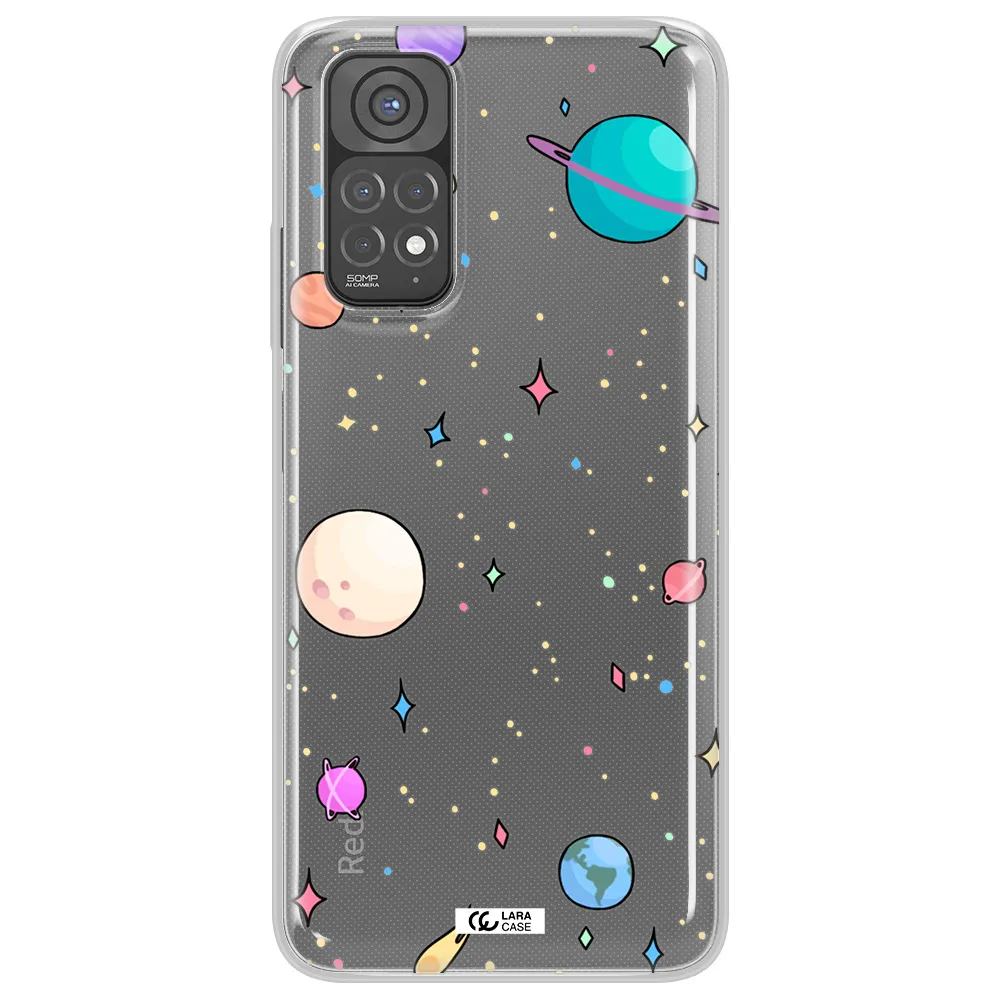 Solar System Print Xiaomi Redmi Note 11 Clear TPU Case