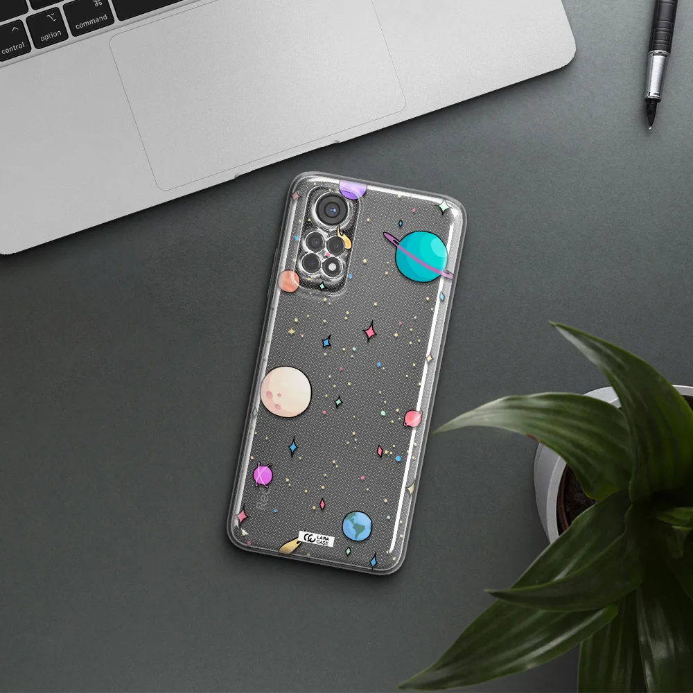 Solar System Print Xiaomi Redmi Note 11S Clear Tpu Case
