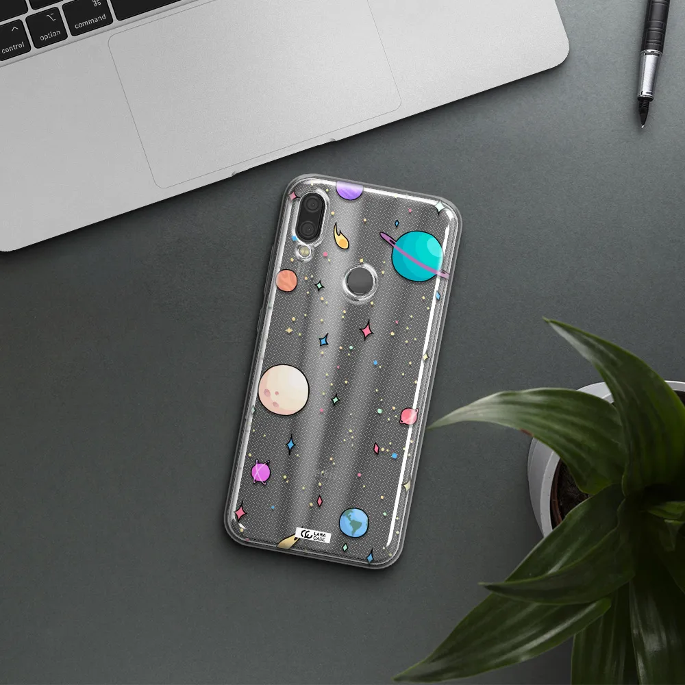 Solar System Print Xiaomi Redmi Note 7 Clear TPU Case