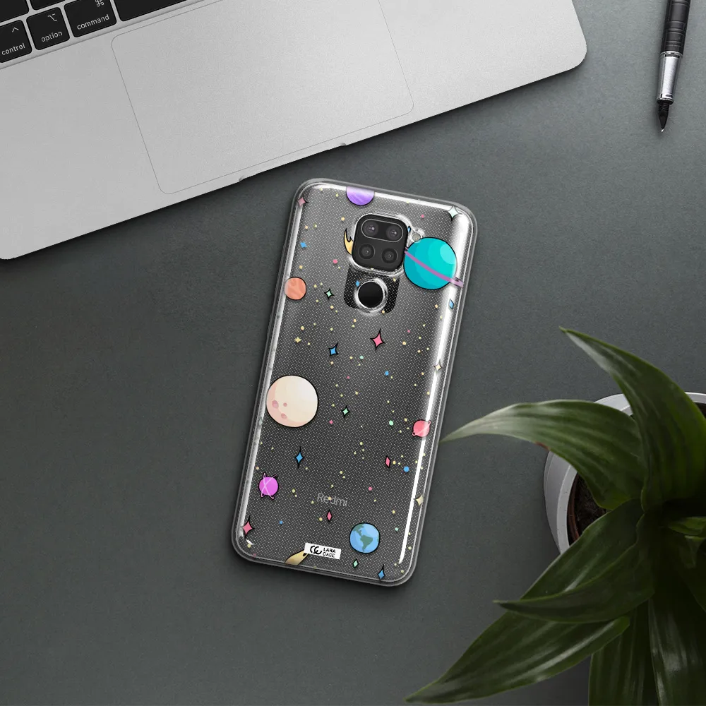Solar System Print Xiaomi Redmi Note 9 Clear TPU Case