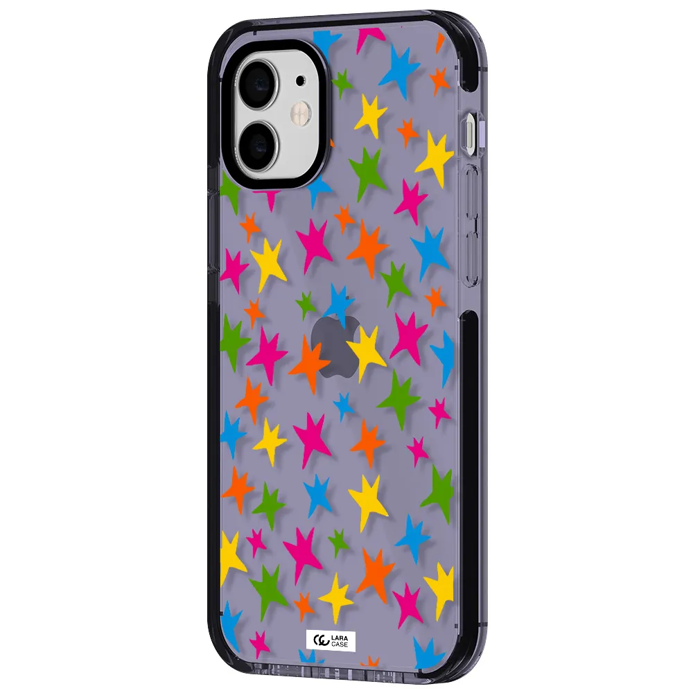 Colorful Stars Apple iPhone 11 impact Lilac Case