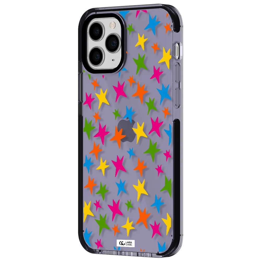 Colorful Stars Apple iPhone 11 pro impact Lilac Case
