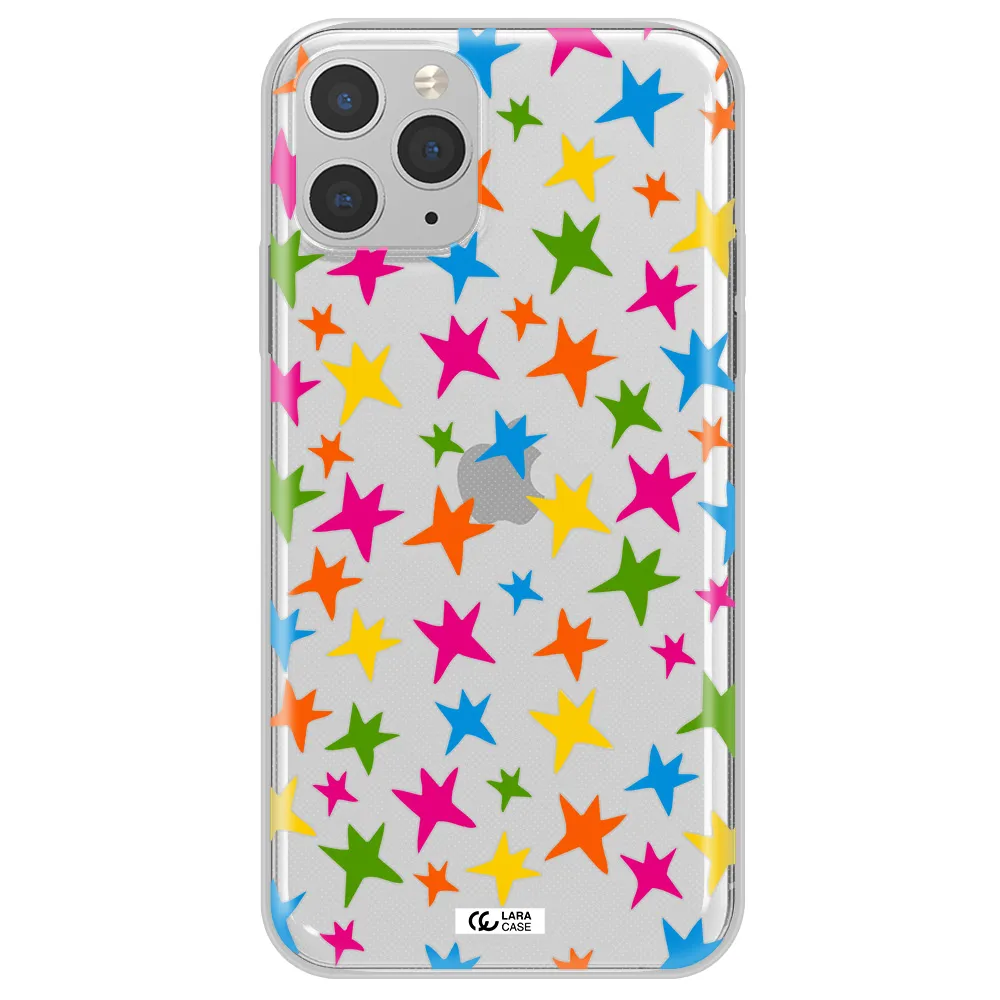 Colorful Stars Apple iPhone 11 pro max Clear TPU Case