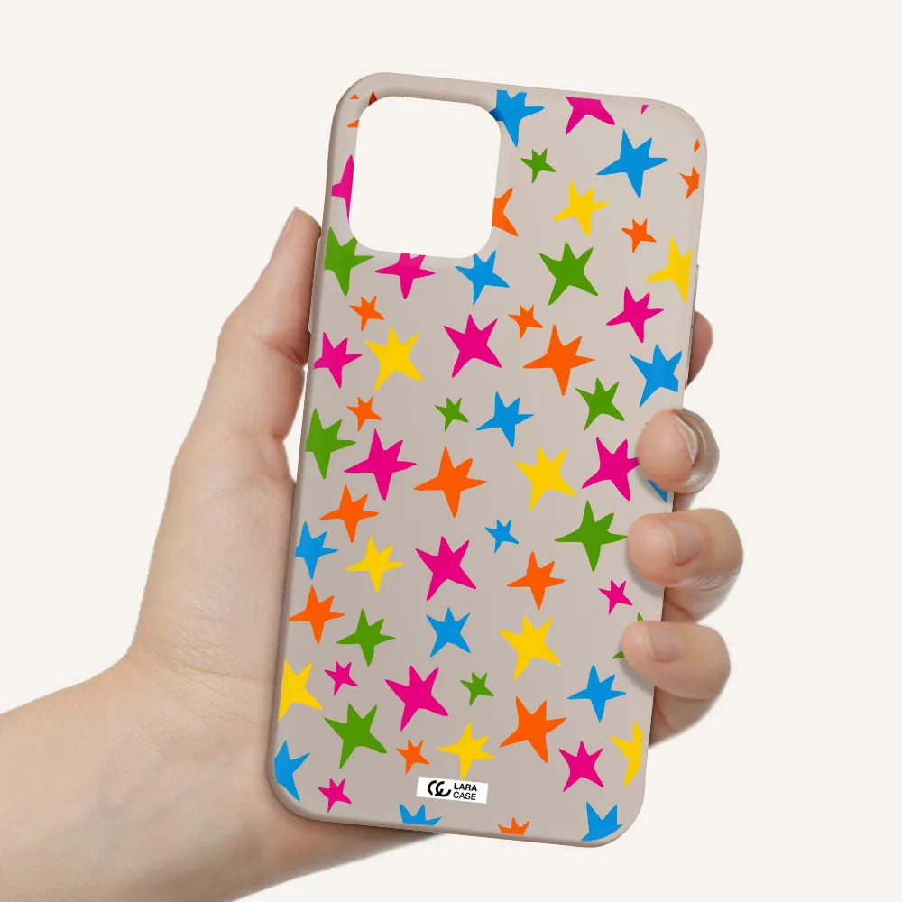 Colorful Stars Apple iPhone 11 pro max Silicone Stone Case
