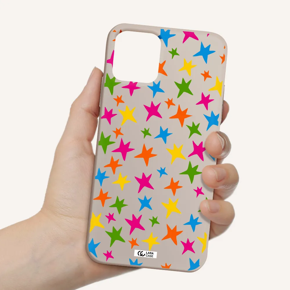 Colorful Stars Apple iPhone 11 pro Silicone Stone Case