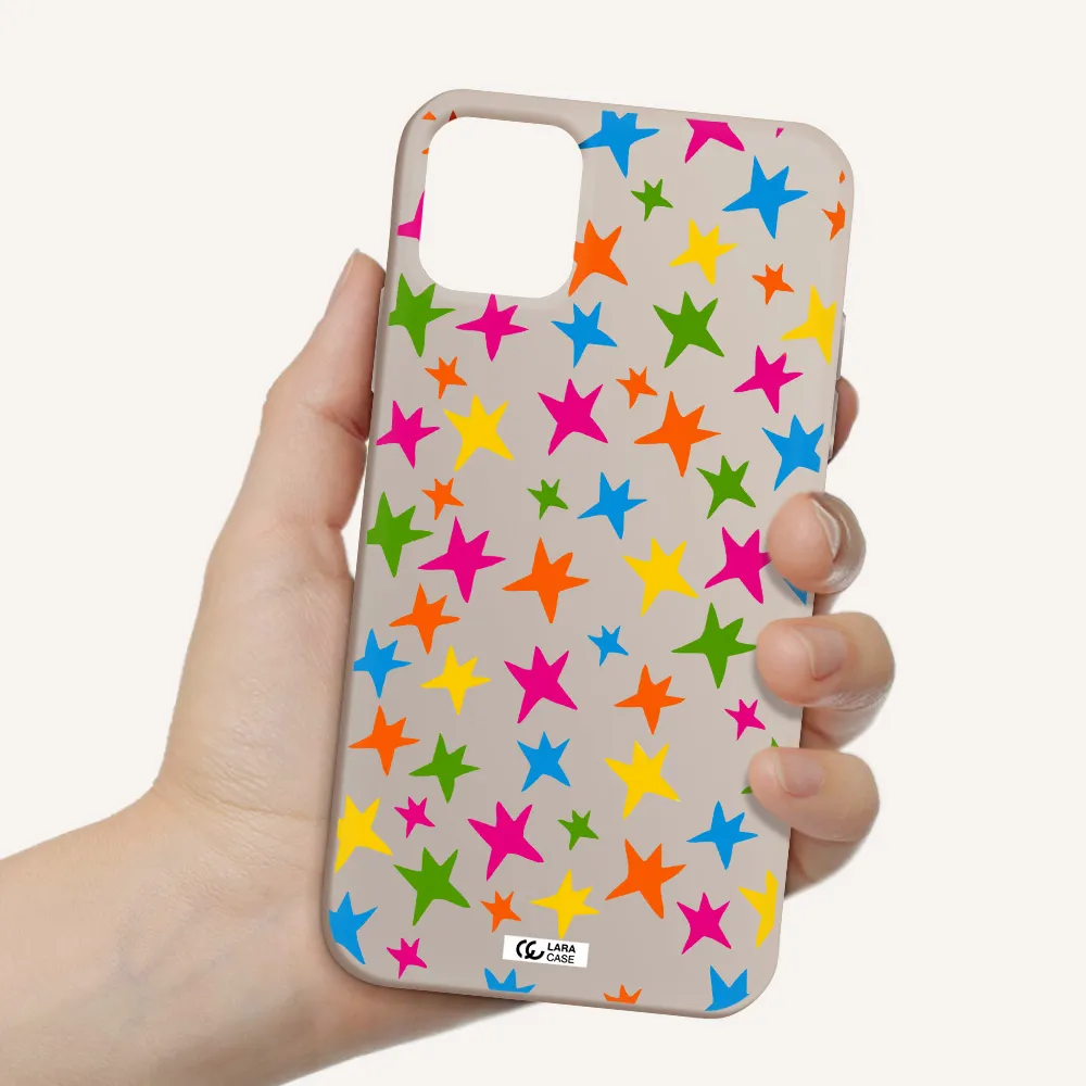 Colorful Stars Apple iPhone 11 Silicone Stone Case