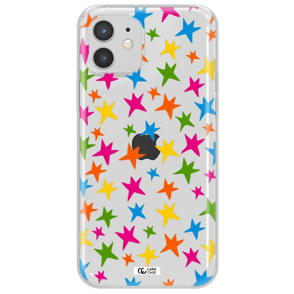 Colorful Stars Apple iPhone 12 Clear TPU Case