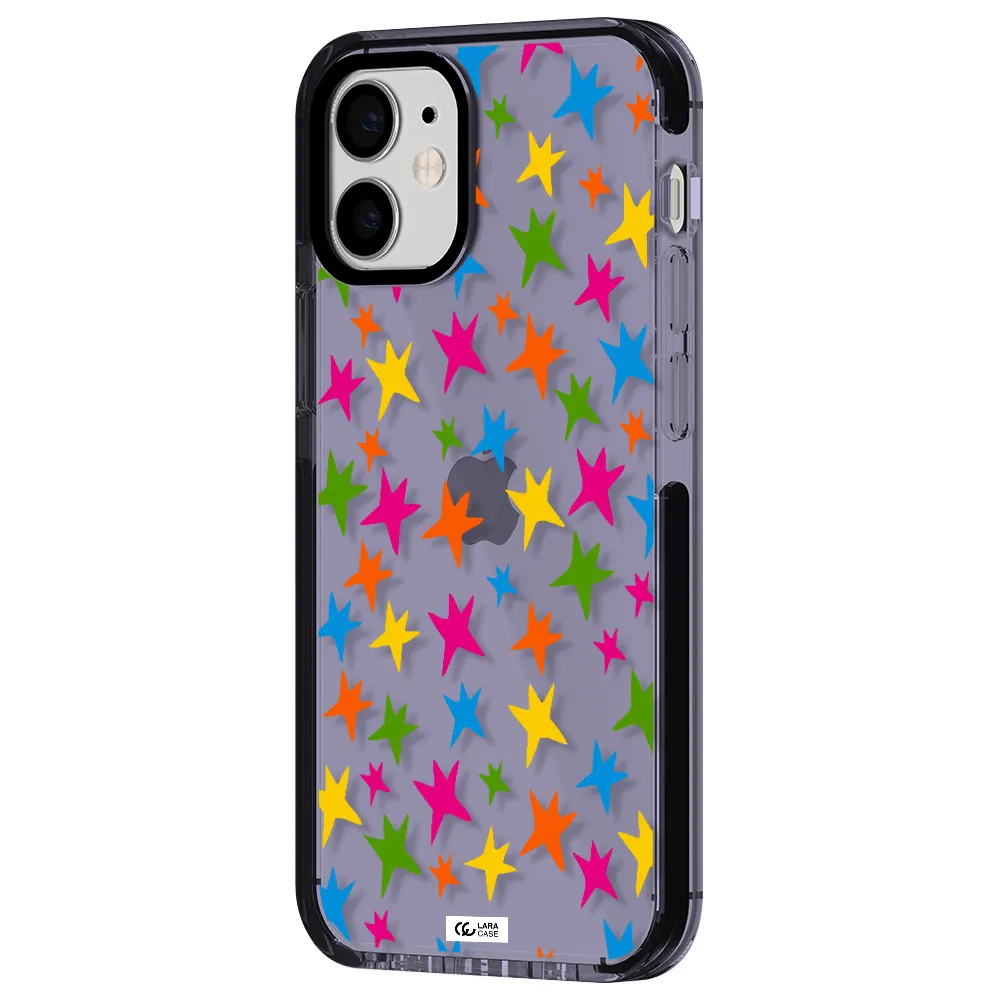 Colorful Stars Apple iPhone 12 mini impact Lilac Case