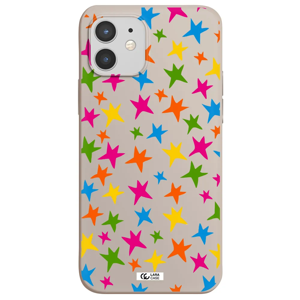 Colorful Stars Apple iPhone 12 mini Silicone Stone Case