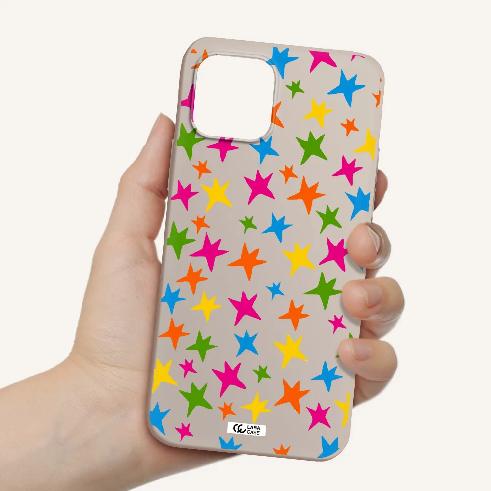 Colorful Stars Apple iPhone 12 mini Silicone Stone Case