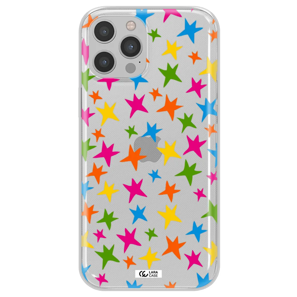 Colorful Stars Apple iPhone 12 pro max Clear TPU Case