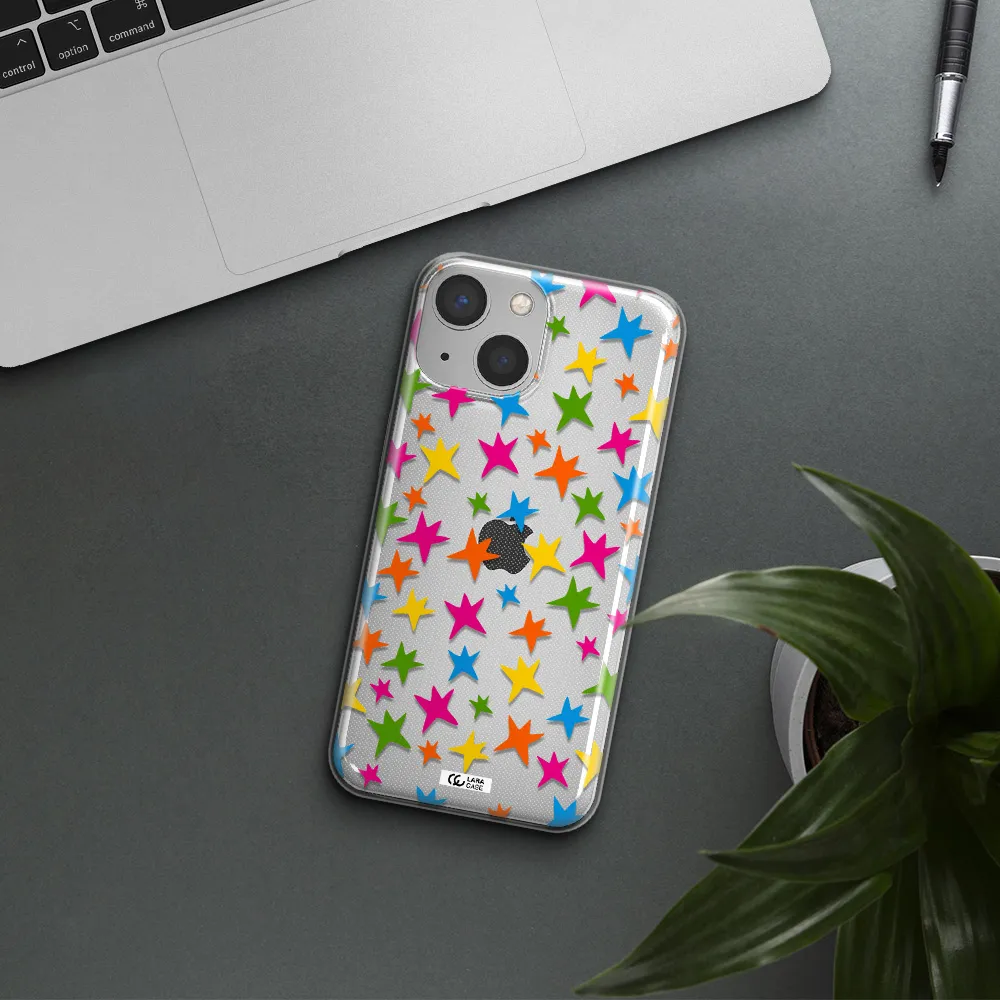 Colorful Stars Apple iPhone 13 Clear TPU Case