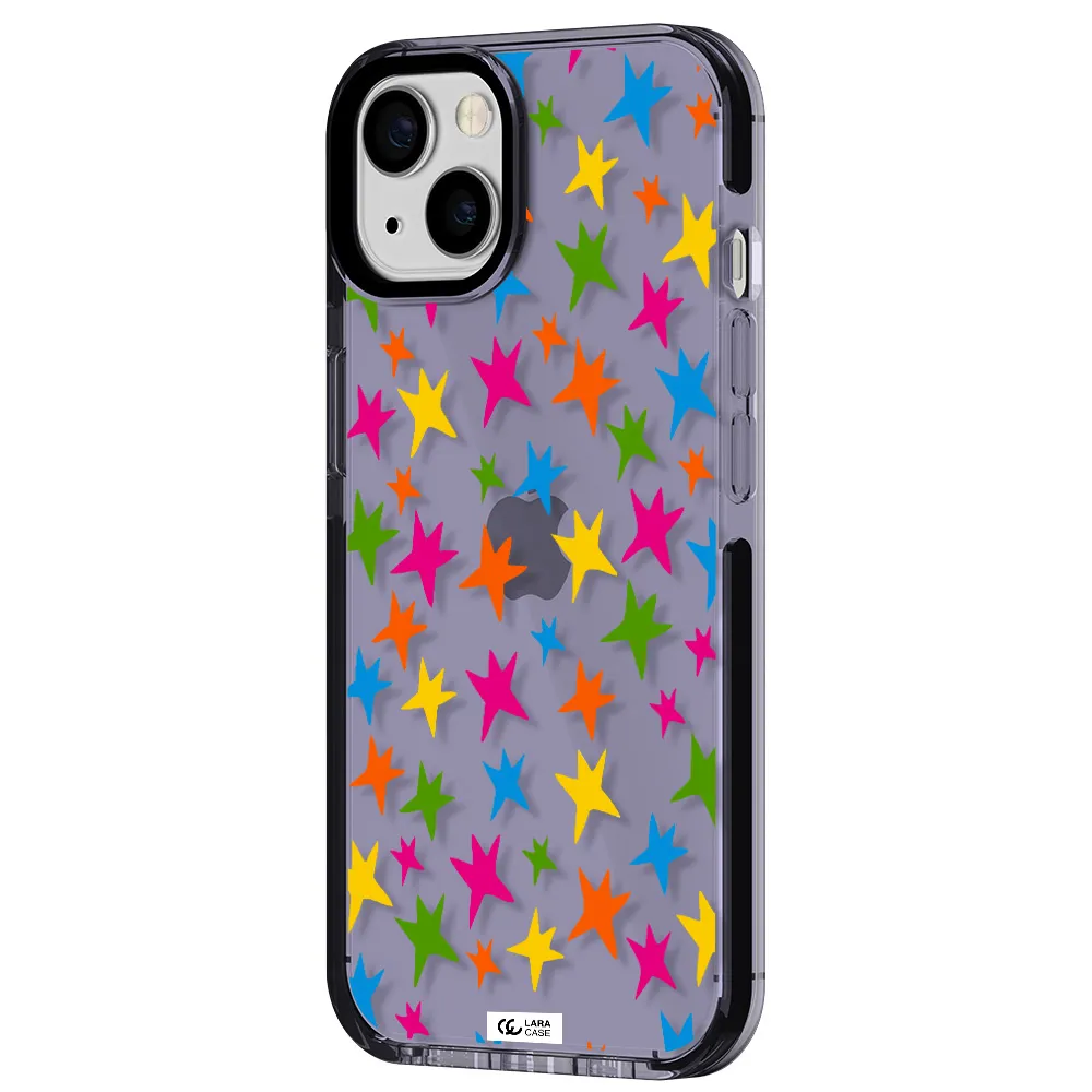 Colorful Stars Apple iPhone 13 impact Lilac Case