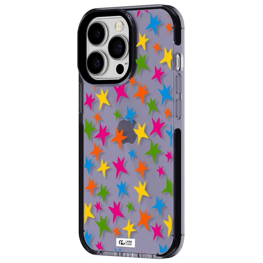 Colorful Stars Apple iPhone 13 Pro impact Lilac Case