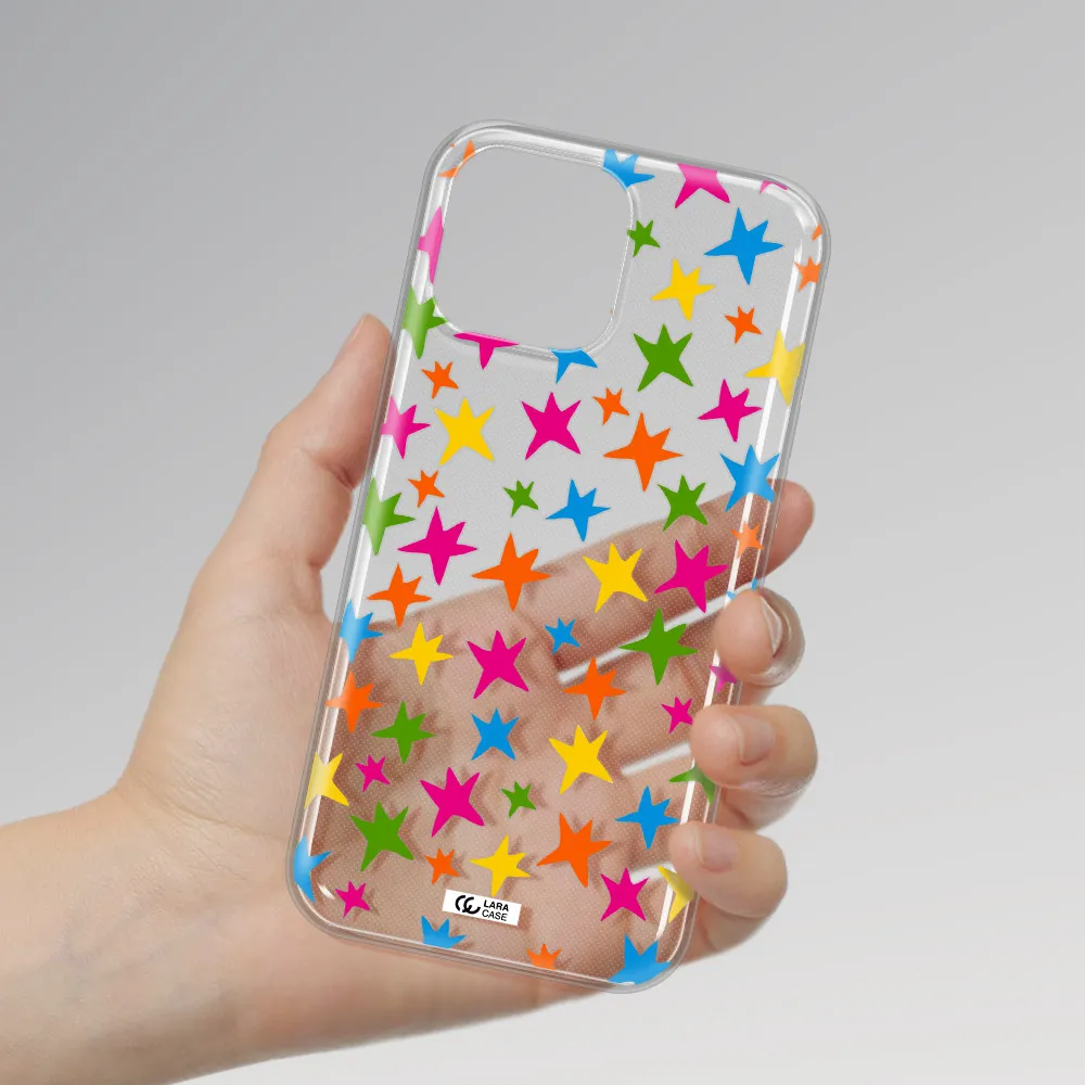 Colorful Stars Apple iPhone 13 Pro Max Clear TPU Case