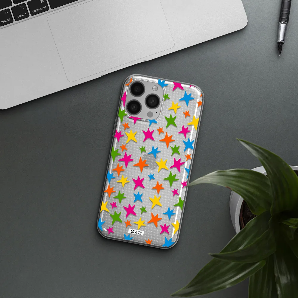 Colorful Stars Apple iPhone 13 Pro Max Clear TPU Case
