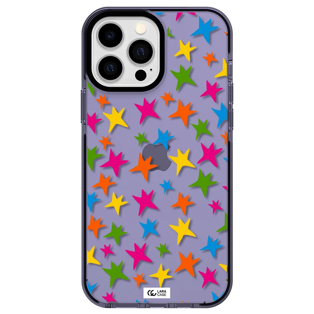Colorful Stars Apple iPhone 13 Pro Max impact Lilac Case