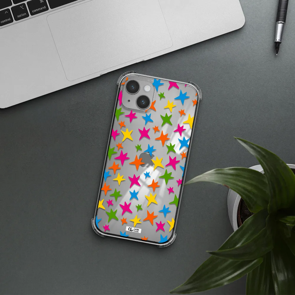 Colorful Stars Apple iPhone 14 Clear PC Case
