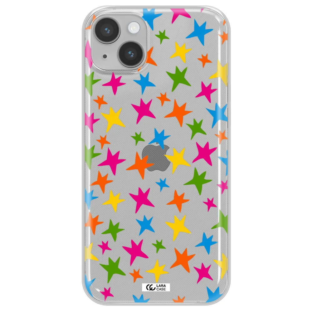 Colorful Stars Apple iPhone 14 Clear TPU Case