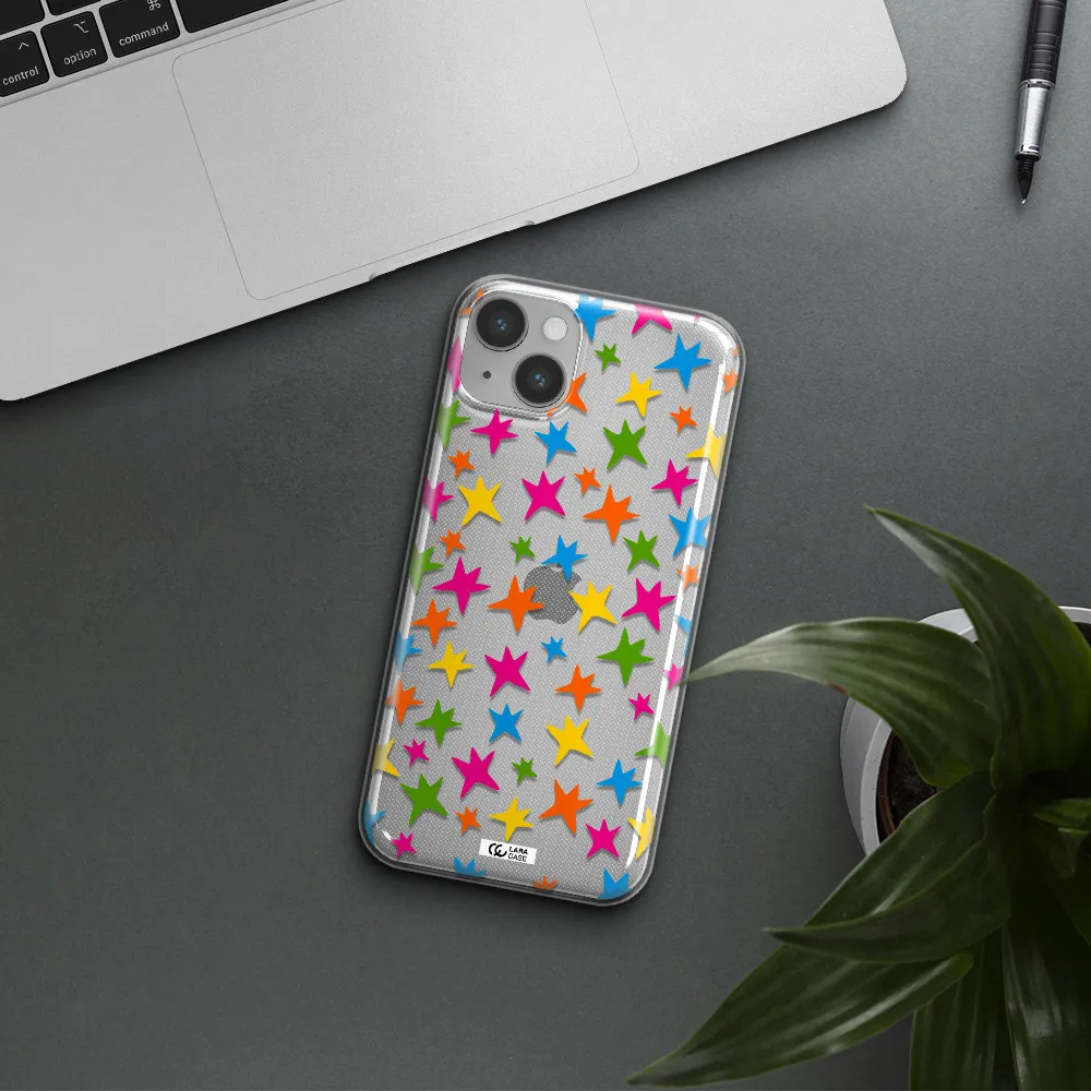 Colorful Stars Apple iPhone 14 Clear TPU Case
