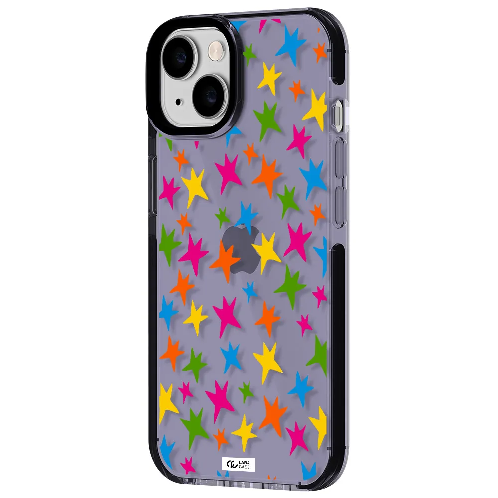 Colorful Stars Apple iPhone 14 impact Lilac Case
