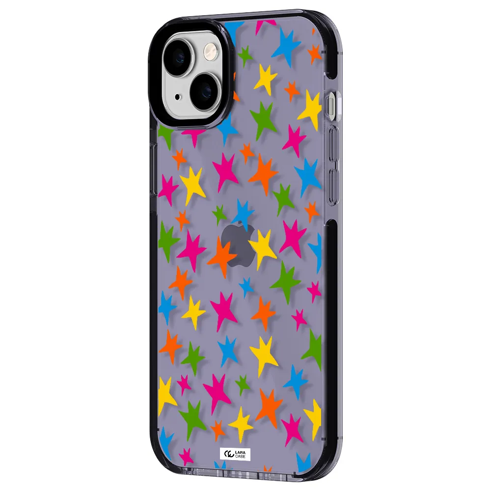 Colorful Stars Apple iPhone 14 plus impact Lilac Case