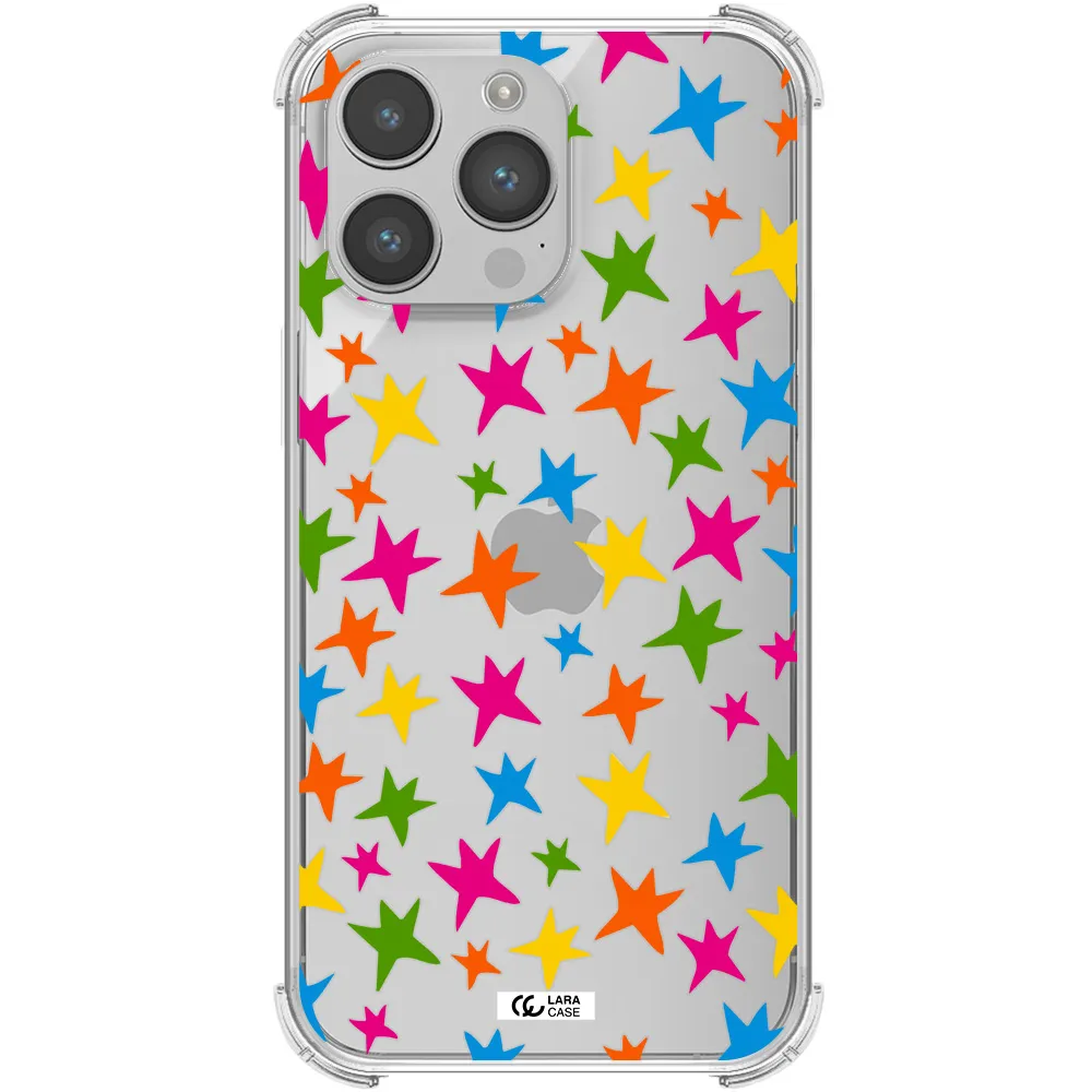 Colorful Stars Apple iPhone 14 pro max Clear PC Case