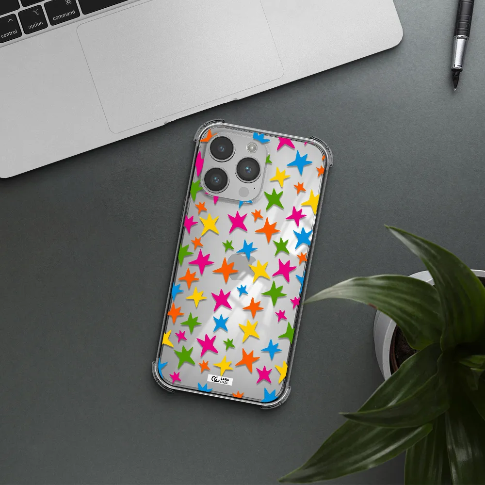 Colorful Stars Apple iPhone 14 pro max Clear PC Case