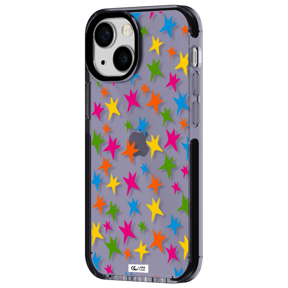 Colorful Stars Apple iPhone 15 impact Lilac Case