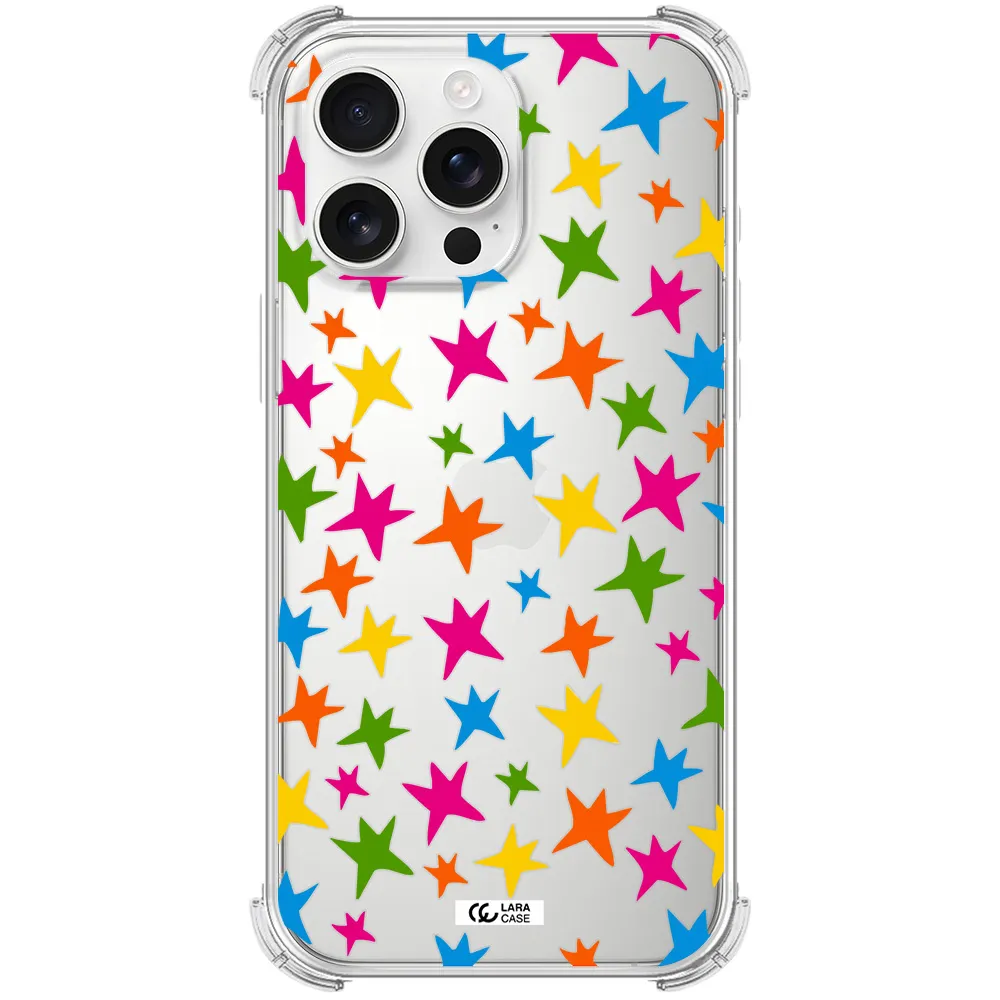 Colorful Stars Apple Iphone 16 Pro Max Clear Pc Case