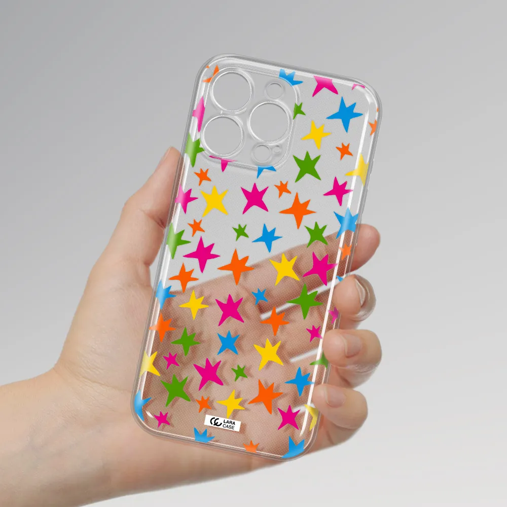 Colorful Stars Apple Iphone 16 Pro Max Clear Tpu Case