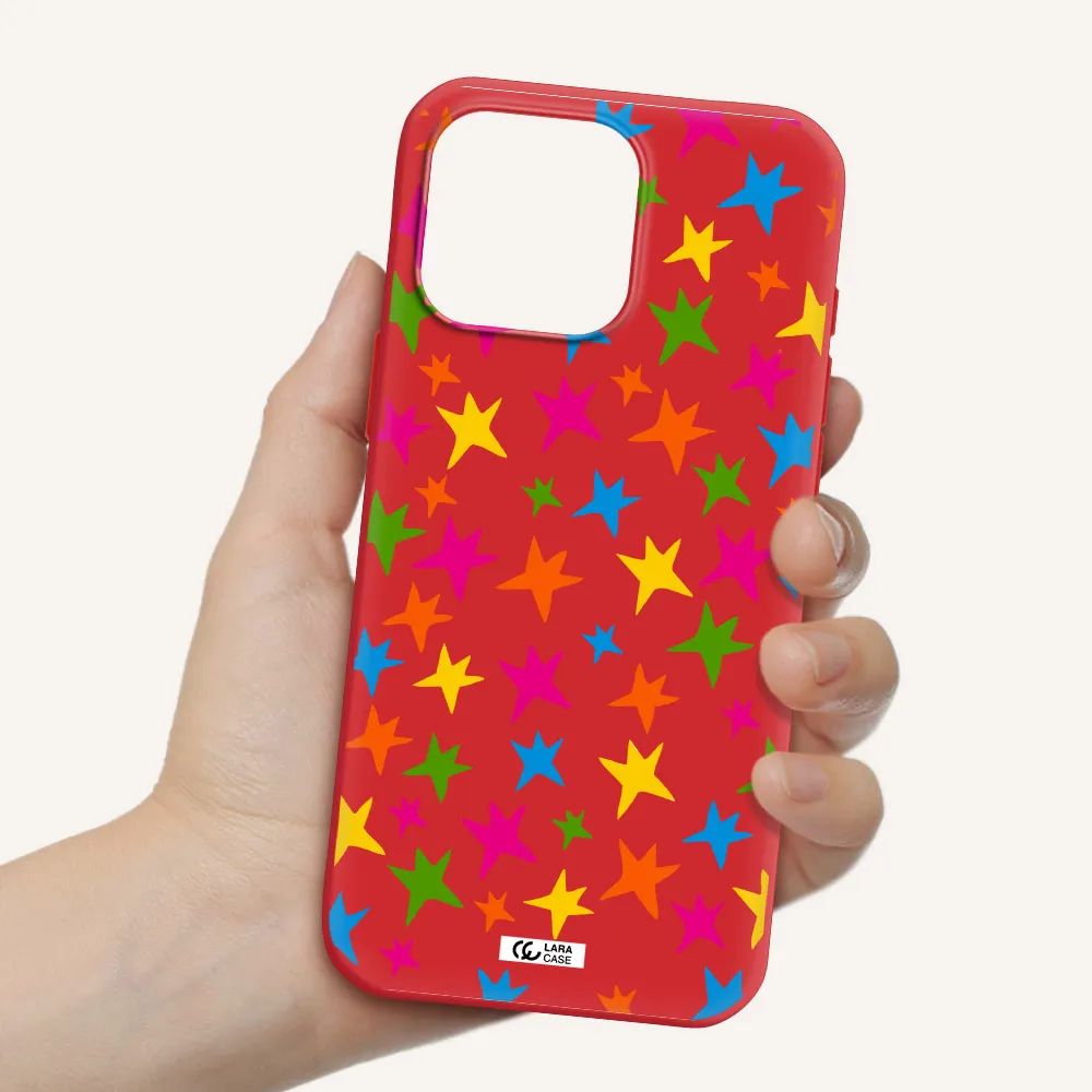 Colorful Stars Apple Iphone 16 Pro Max Silicone Stone Case