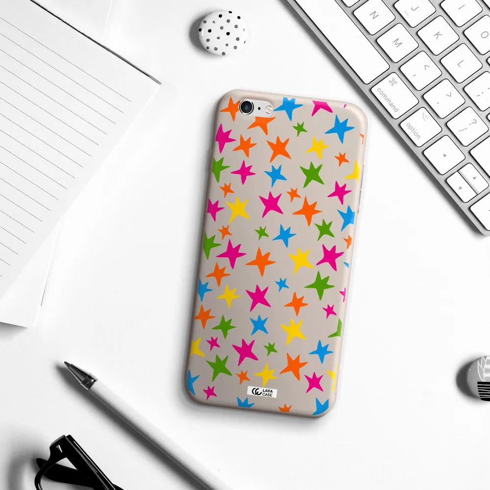 Colorful Stars Apple iPhone 6 plus Silicone Stone Case
