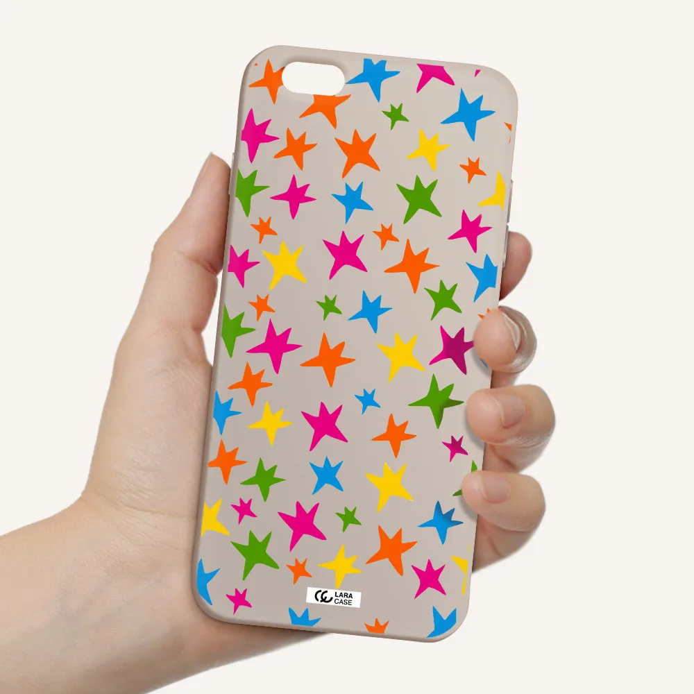 Colorful Stars Apple iPhone 6 s plus Silicone Stone Case