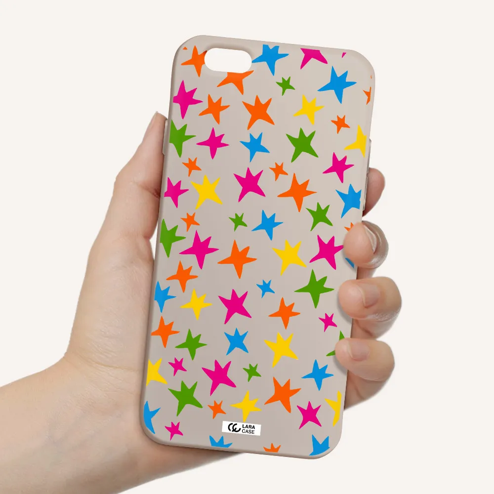 Colorful Stars Apple iPhone 6 Silicone Stone Case
