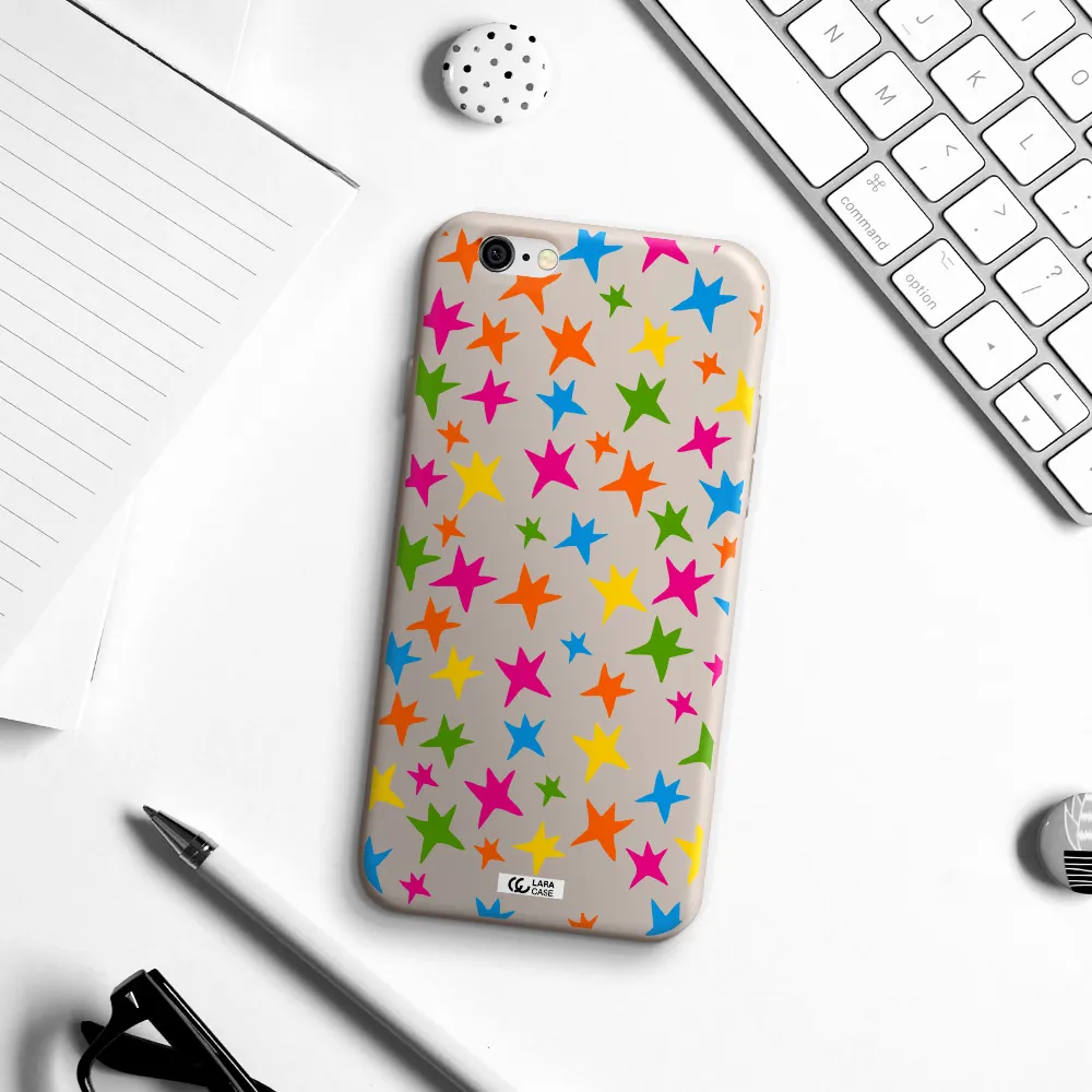 Colorful Stars Apple iPhone 6 Silicone Stone Case