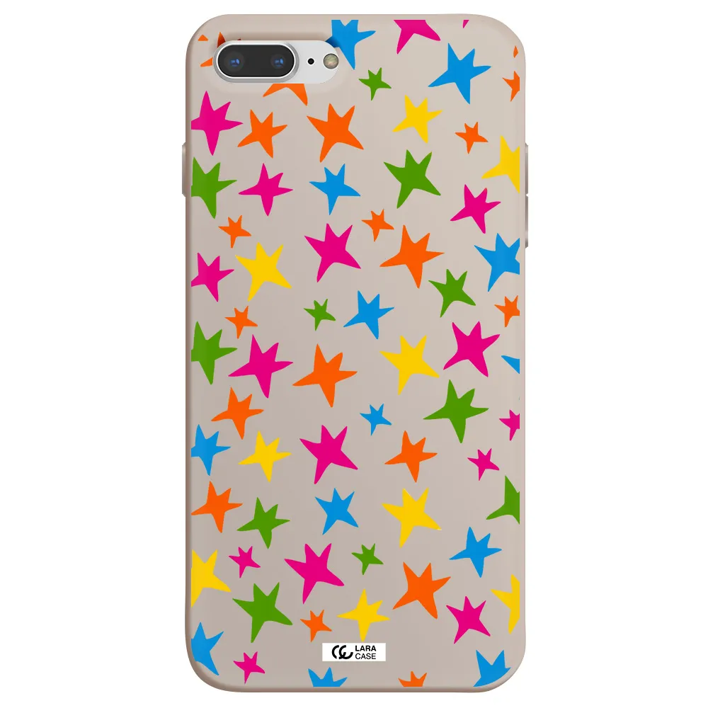 Colorful Stars Apple iPhone 7 plus Silicone Stone Case